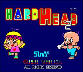 Title screen of Hard Head 2 on the Arcade.