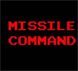 Title screen of Missile Command on the Arcade.