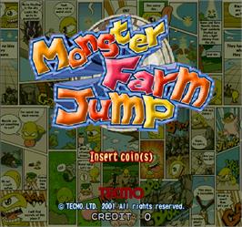 Title screen of Monster Farm Jump on the Arcade.
