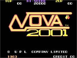 Title screen of Nova 2001 on the Arcade.