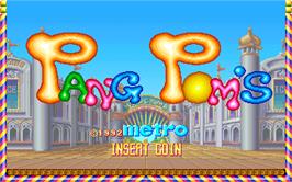 Title screen of Pang Pom's on the Arcade.
