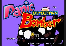 Title screen of Panic Bomber on the Arcade.
