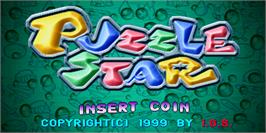 Title screen of Puzzle Star on the Arcade.