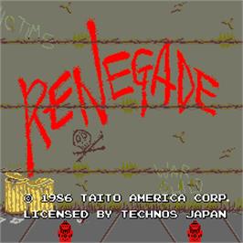 Title screen of Renegade on the Arcade.