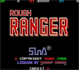 Title screen of Rough Ranger on the Arcade.