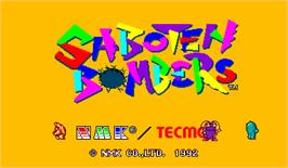 Title screen of Saboten Bombers on the Arcade.
