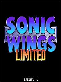 Title screen of Sonic Wings Limited on the Arcade.