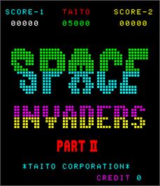 Title screen of Space Invaders Part II on the Arcade.