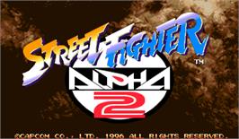 Title screen of Street Fighter Alpha 2 on the Arcade.