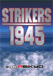 Title screen of Strikers 1945 on the Arcade.