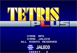 Title screen of Tetris Plus on the Arcade.