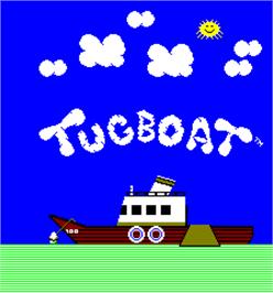 Title screen of Tugboat on the Arcade.