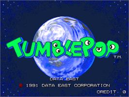 Title screen of Tumble Pop on the Arcade.