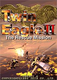 Title screen of Twin Eagle II - The Rescue Mission on the Arcade.