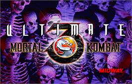 Title screen of Ultimate Mortal Kombat 3 on the Arcade.