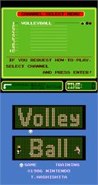 Title screen of Volley Ball on the Arcade.