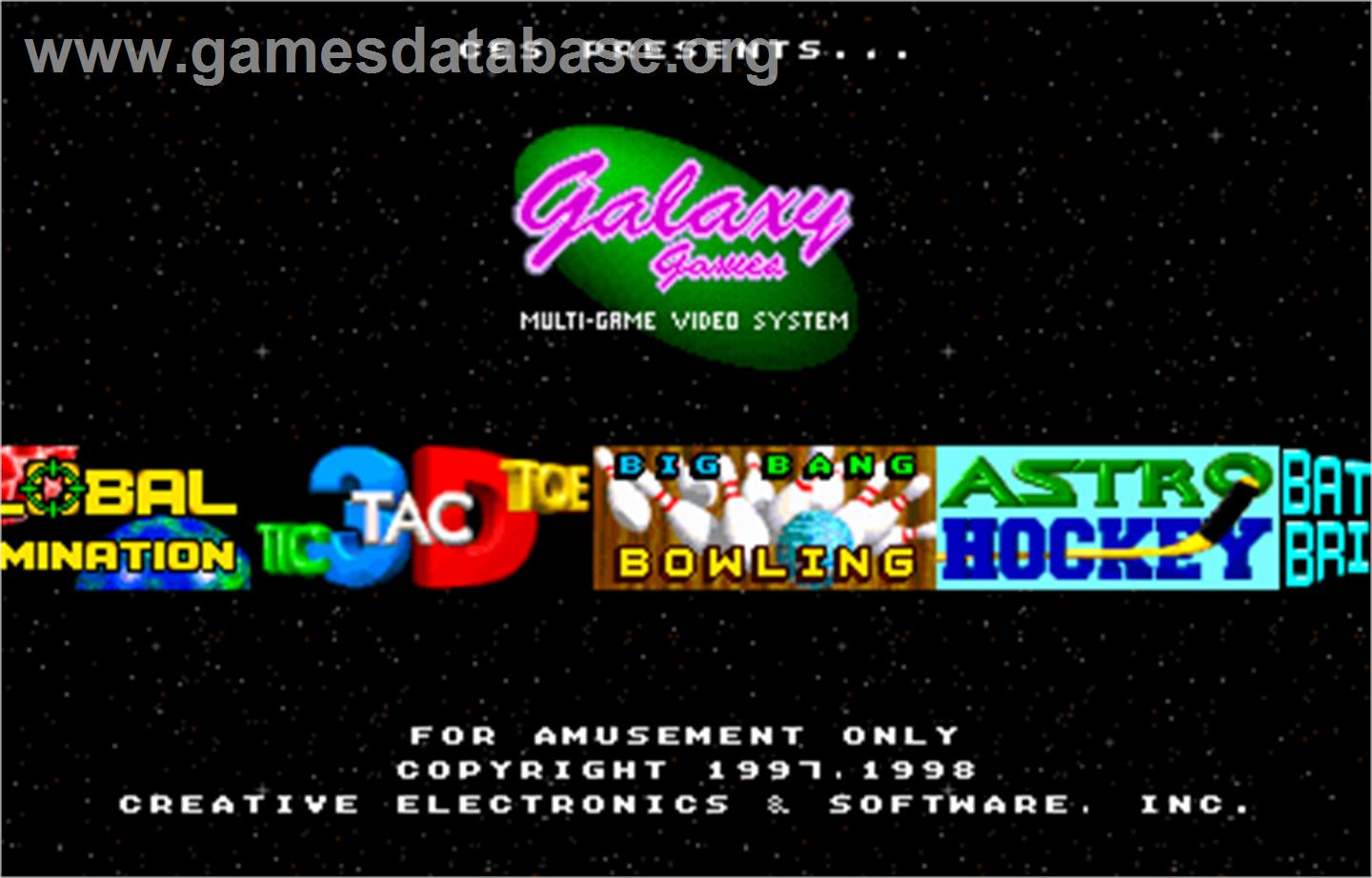 Galaxy Games StarPak 2 - Arcade - Artwork - Title Screen