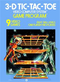 Box cover for 3-D Tic-Tac-Toe on the Atari 2600.
