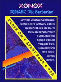 Box cover for Tomarc the Barbarian on the Atari 2600.