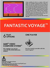 Box back cover for Fantastic Voyage on the Atari 2600.