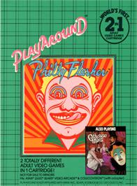 Box back cover for Philly Flasher/Cathouse Blues on the Atari 2600.