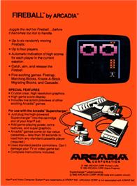 Box back cover for Video Pinball on the Atari 2600.