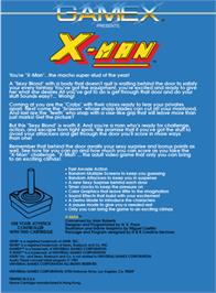 Box back cover for X-Man on the Atari 2600.