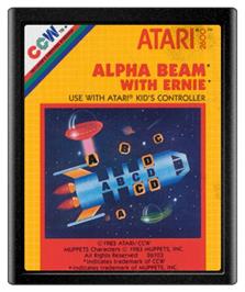 Cartridge artwork for Alpha Beam with Ernie on the Atari 2600.