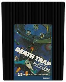 Cartridge artwork for Death Trap on the Atari 2600.