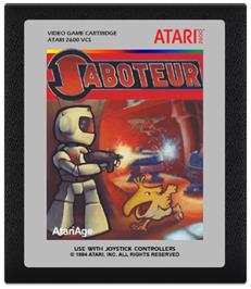 Cartridge artwork for Saboteur on the Atari 2600.