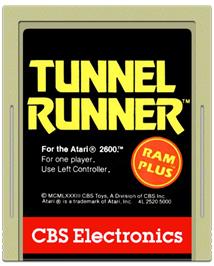 Cartridge artwork for Tunnel Runner on the Atari 2600.