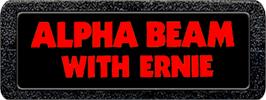 Top of cartridge artwork for Alpha Beam with Ernie on the Atari 2600.