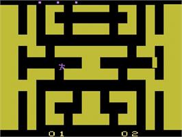 In game image of Entombed on the Atari 2600.