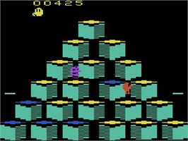 In game image of Q*bert on the Atari 2600.