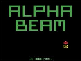 Title screen of Alpha Beam with Ernie on the Atari 2600.