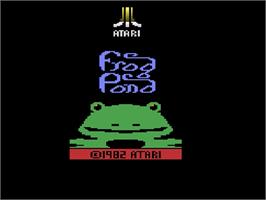 Title screen of Frog Bog on the Atari 2600.