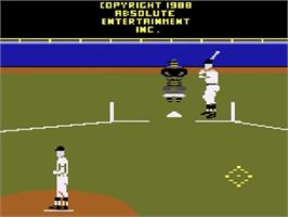 Title screen of Pete Rose Pennant Fever on the Atari 2600.