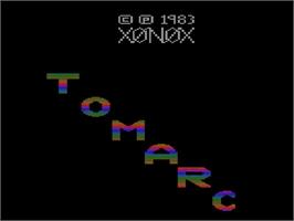 Title screen of Tomarc the Barbarian on the Atari 2600.