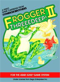 Box cover for Frogger 2: Three Deep on the Atari 5200.