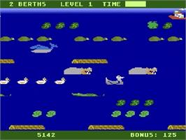 In game image of Frogger 2: Three Deep on the Atari 5200.