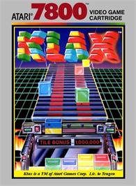 Box cover for Klax on the Atari 7800.