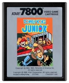 Cartridge artwork for Donkey Kong Junior on the Atari 7800.