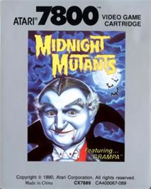 Top of cartridge artwork for Midnight Mutants on the Atari 7800.
