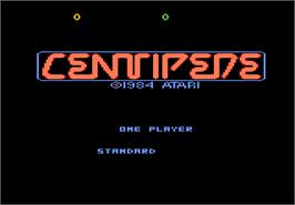 Title screen of Centipede on the Atari 7800.
