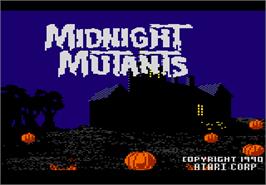 Title screen of Midnight Mutants on the Atari 7800.