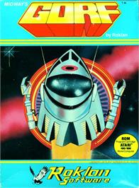 Box cover for Gorf on the Atari 8-bit.