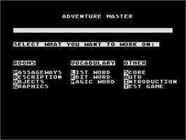 In game image of Adventure Master on the Atari 8-bit.