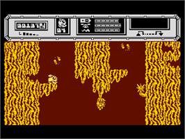 In game image of Star Quake on the Atari 8-bit.