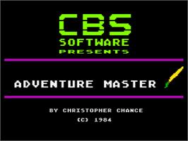 Title screen of Adventure Master on the Atari 8-bit.