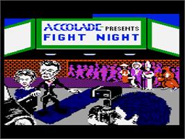 Title screen of Fight Night on the Atari 8-bit.
